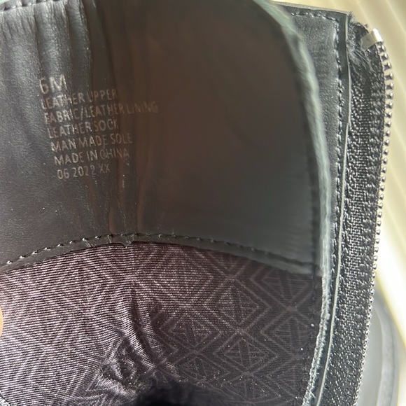 Antonio Melani Black Dylan Buckle Leather Lug Sole Combat Booties. - Picture 15 of 15